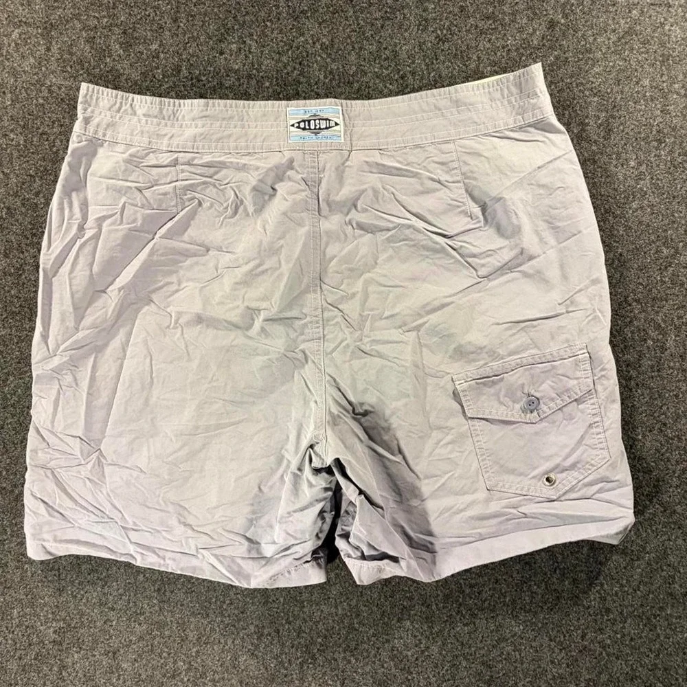 Polo Ralph Lauren Mens Grey Swim Shorts Board Shorts Size 36 Preppy 21 Graphic